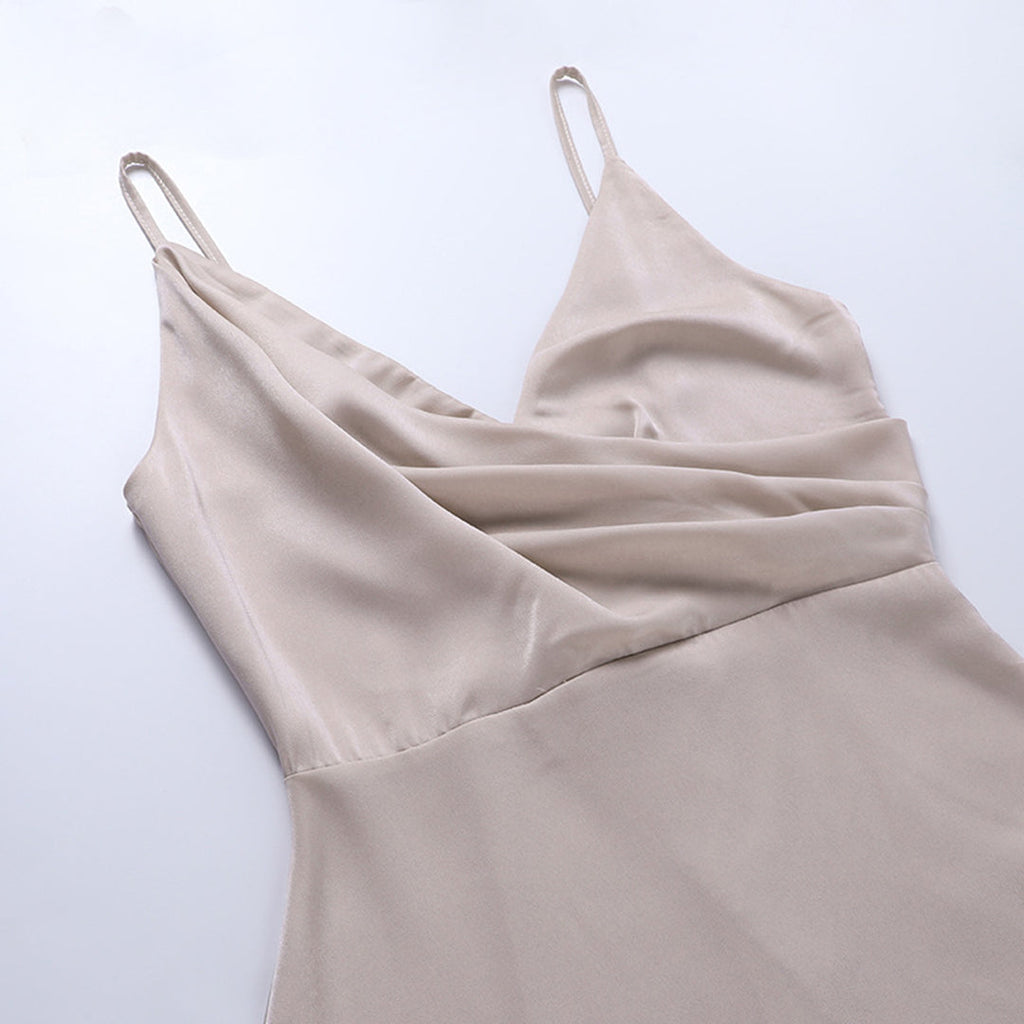 Robe de soirée maxi à décolleté croisé pour Femme – Andromeda