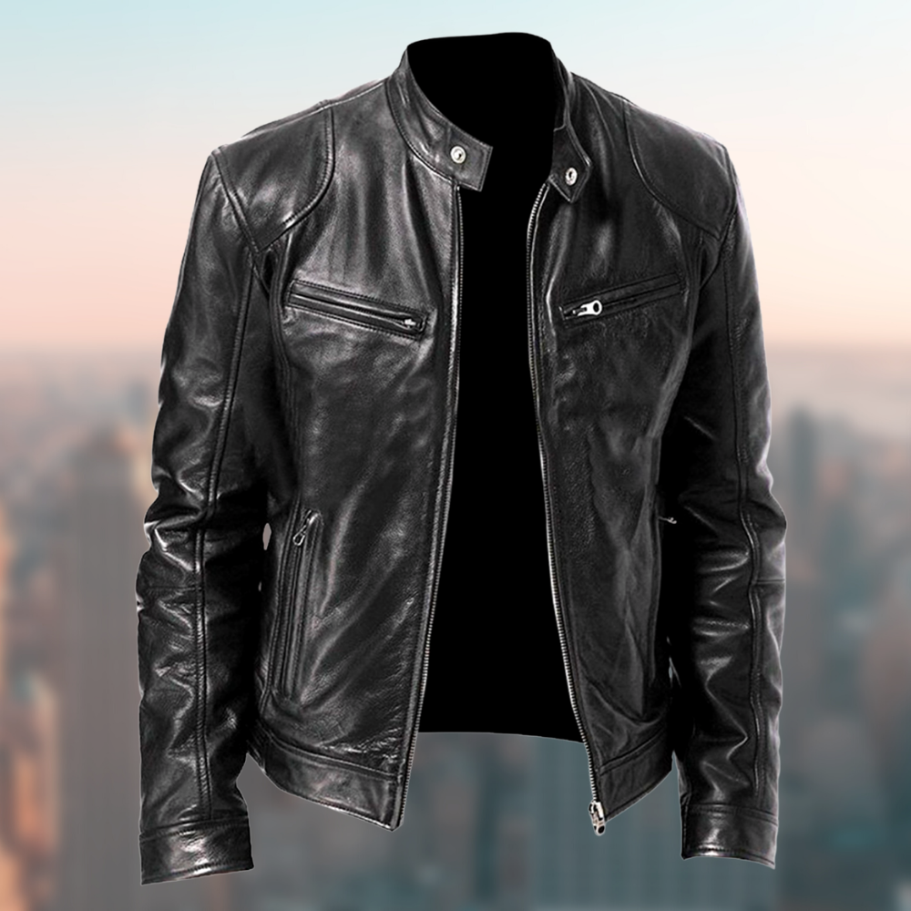 Bitrus | Veste en cuir intemporelle pour hommes