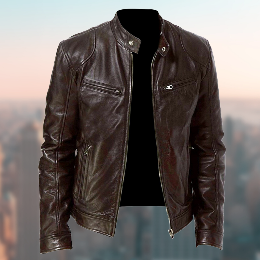 Bitrus | Veste en cuir intemporelle pour hommes