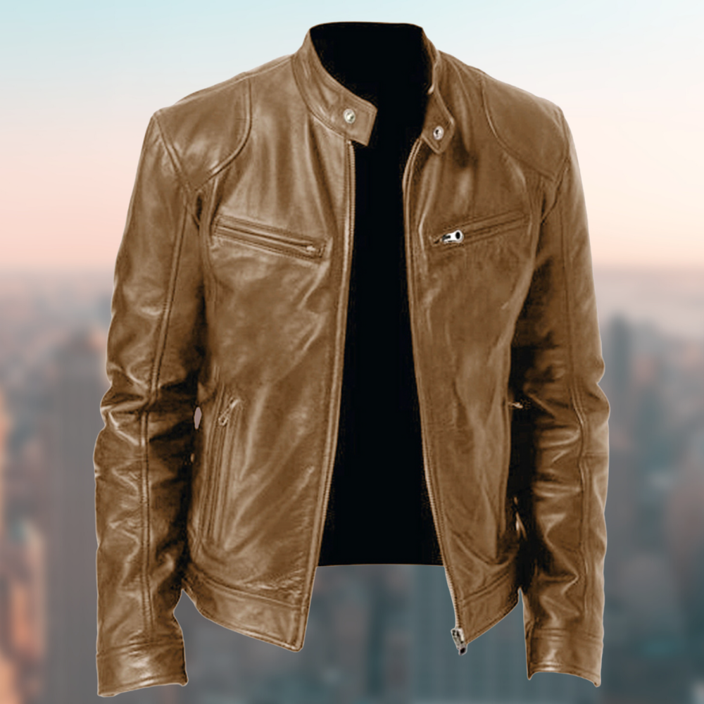 Bitrus | Veste en cuir intemporelle pour hommes