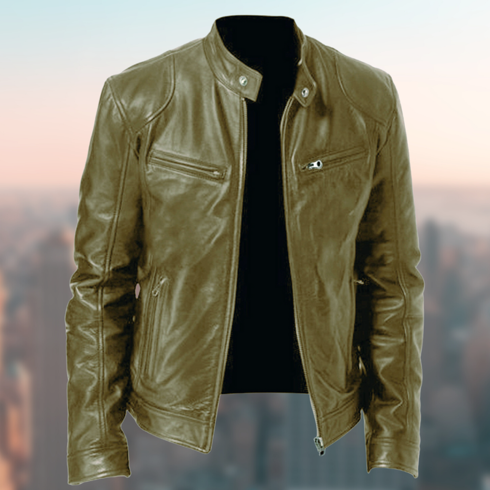 Bitrus | Veste en cuir intemporelle pour hommes