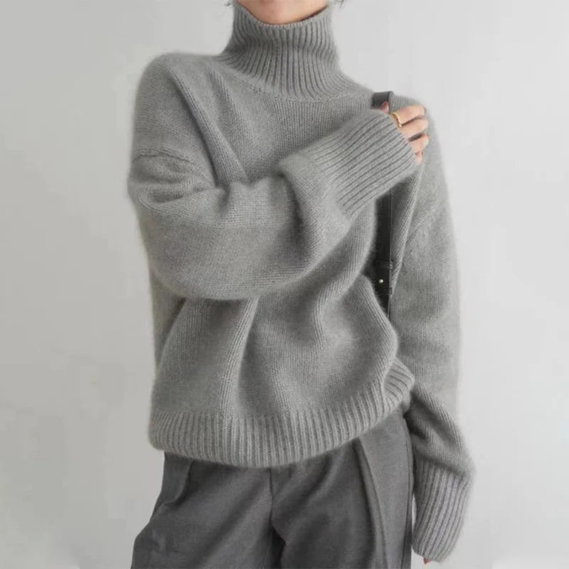 Monika | Pull à col roulé en maille douce et confortable