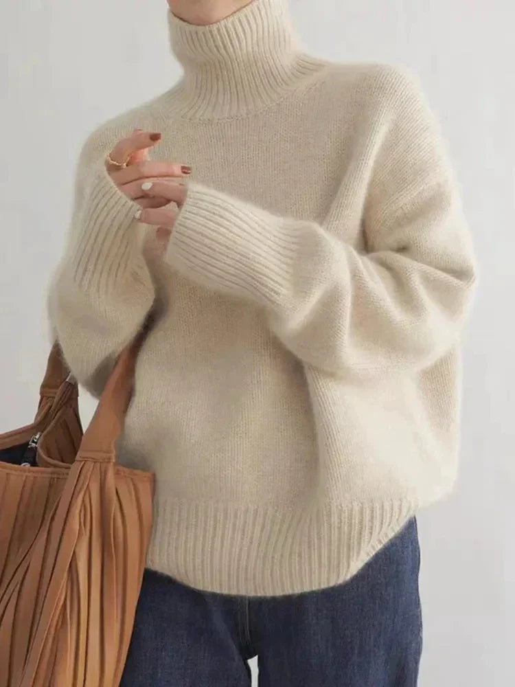 Monika | Pull à col roulé en maille douce et confortable