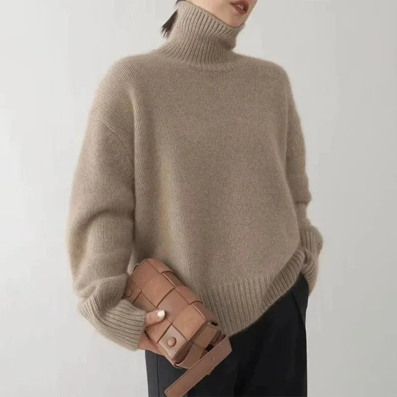 Monika | Pull à col roulé en maille douce et confortable