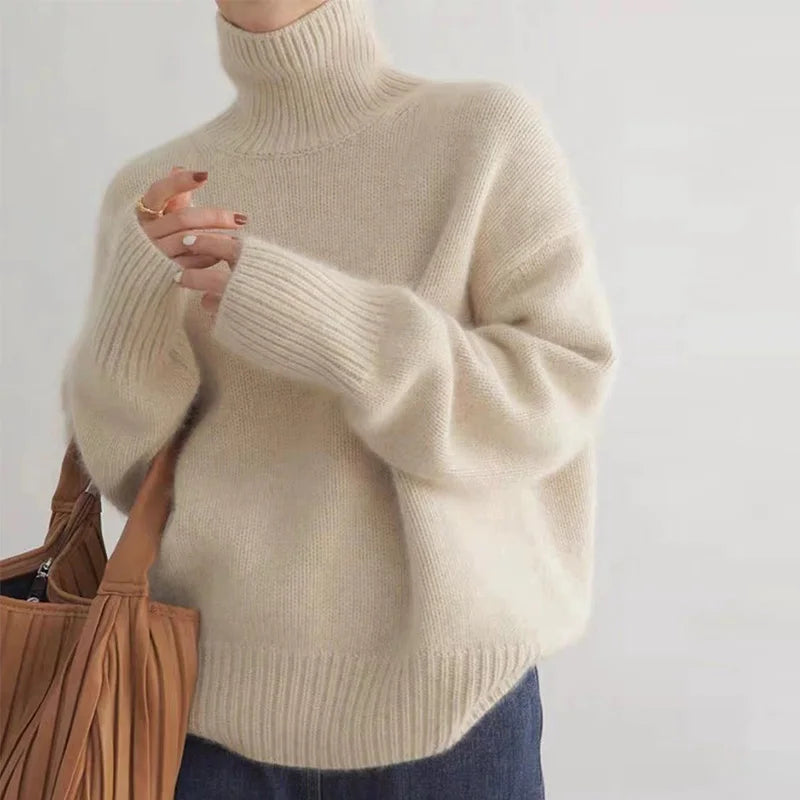 Monika | Pull à col roulé en maille douce et confortable