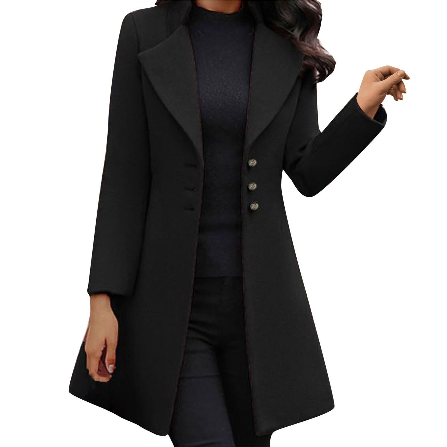 Kinsley | Manteau de laine à manches longues pour femme
