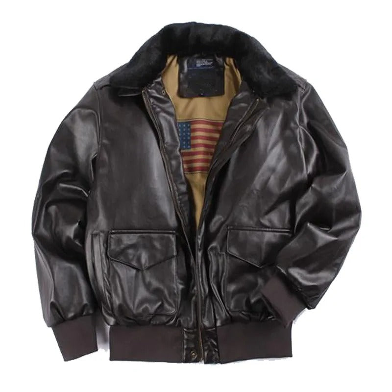 Enoque | Veste en cuir vintage pour hommes